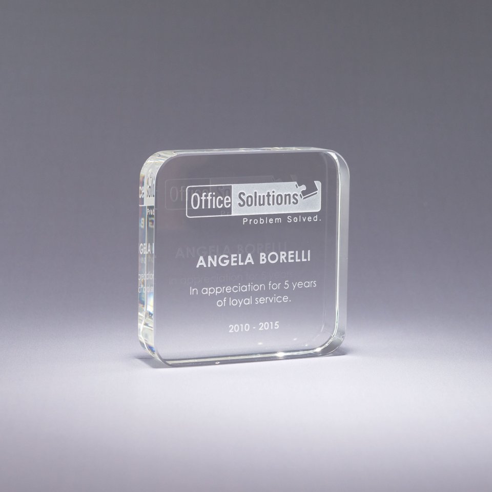 App Optic Crystal Paperweight