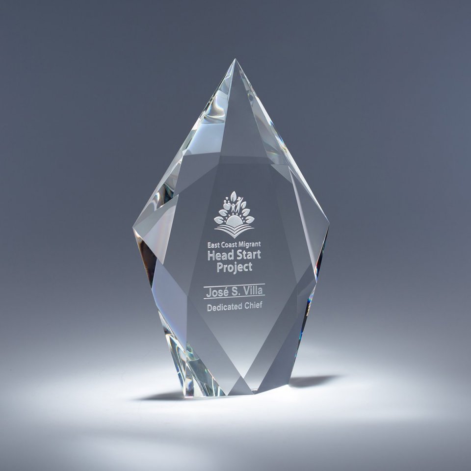 8" Sculpta Crystal Award view 2
