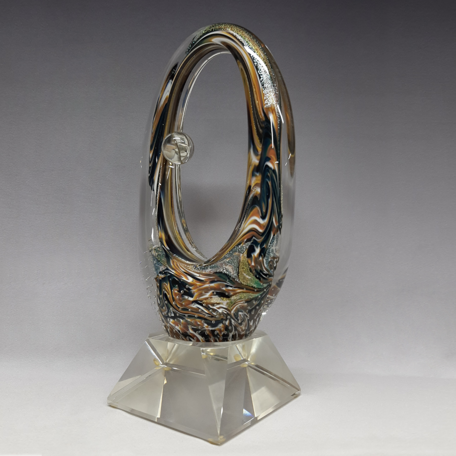 Art Glass Triumph- Dichroic Earth view 2