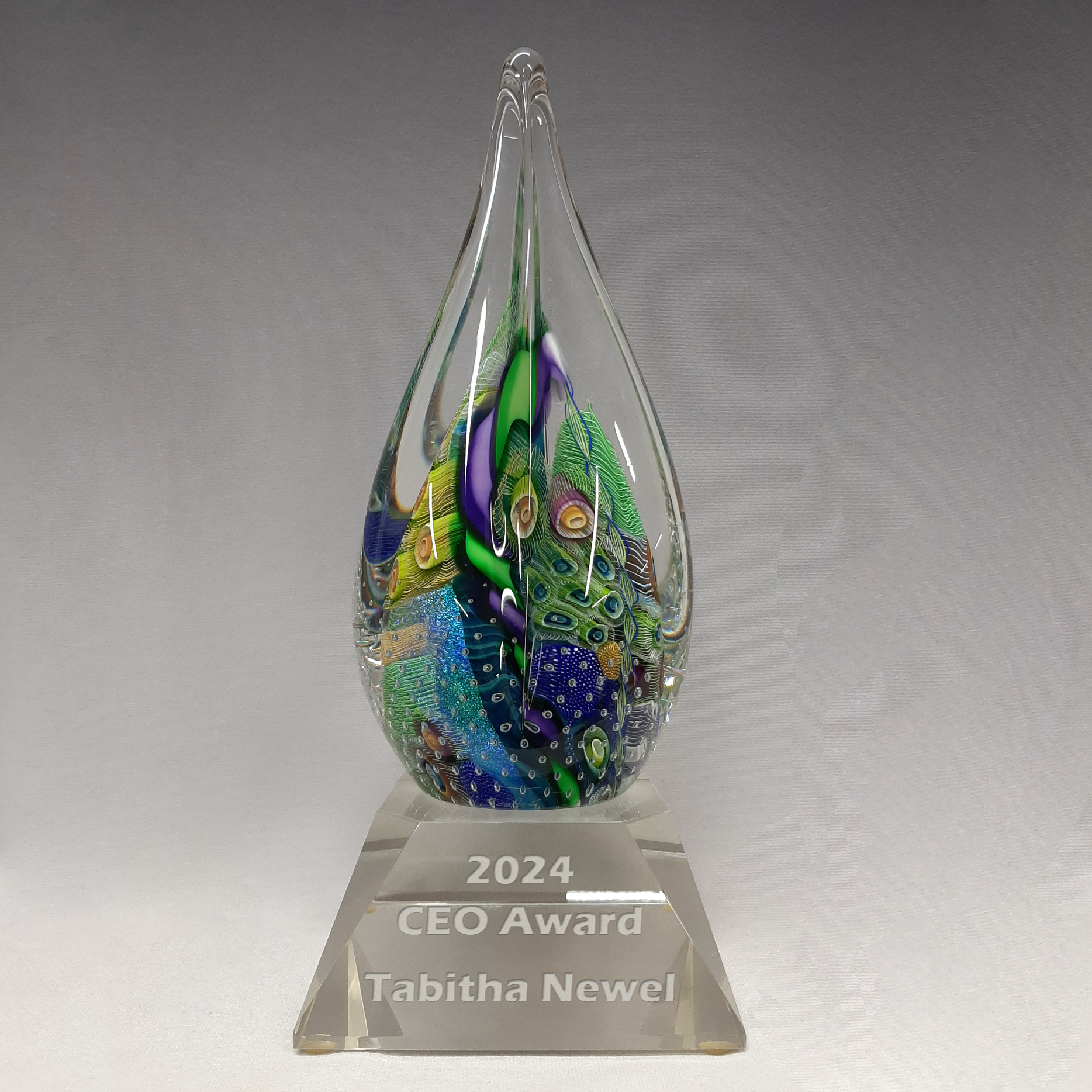 Art Glass Teardrop- Seascape