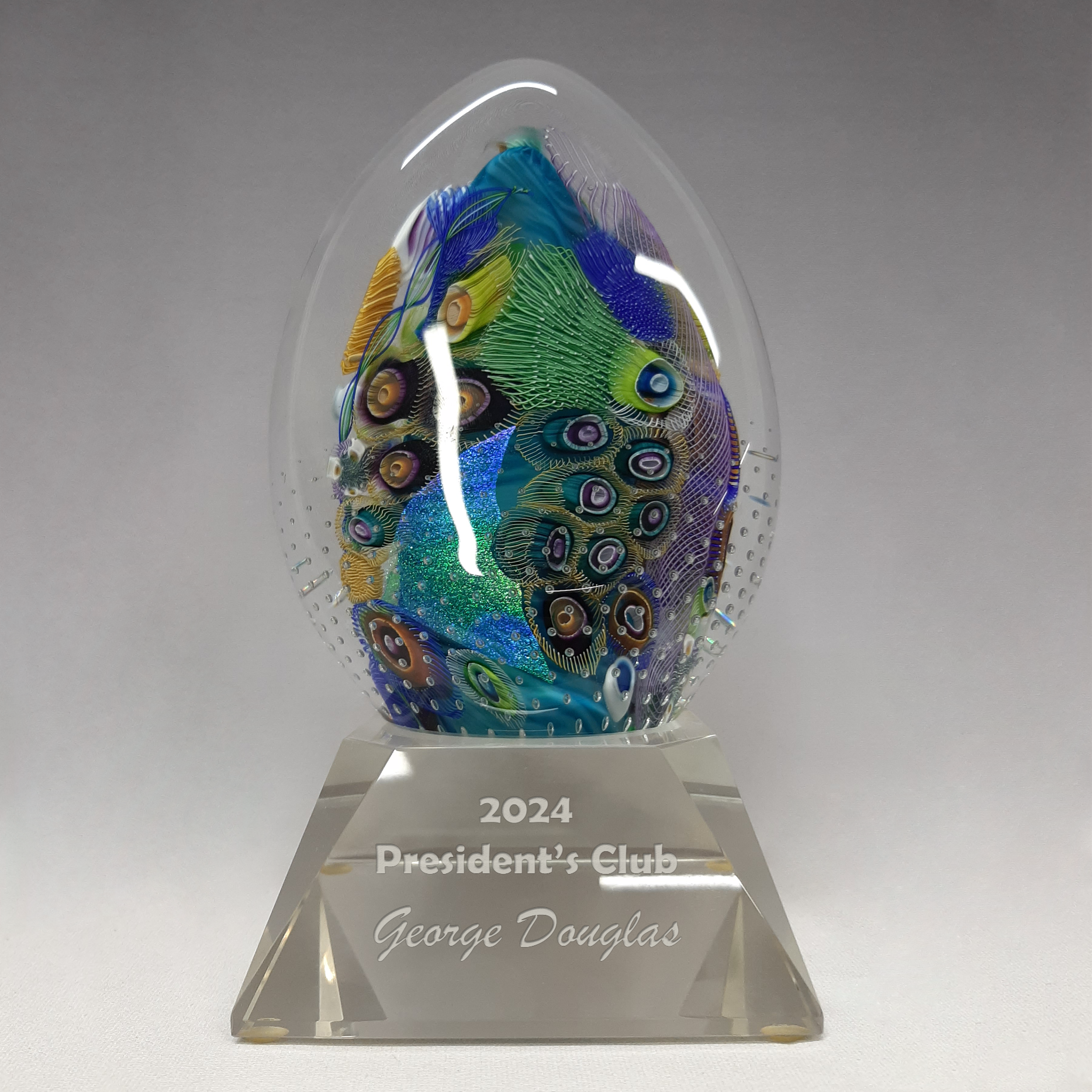 Art Glass Oval- Seascape